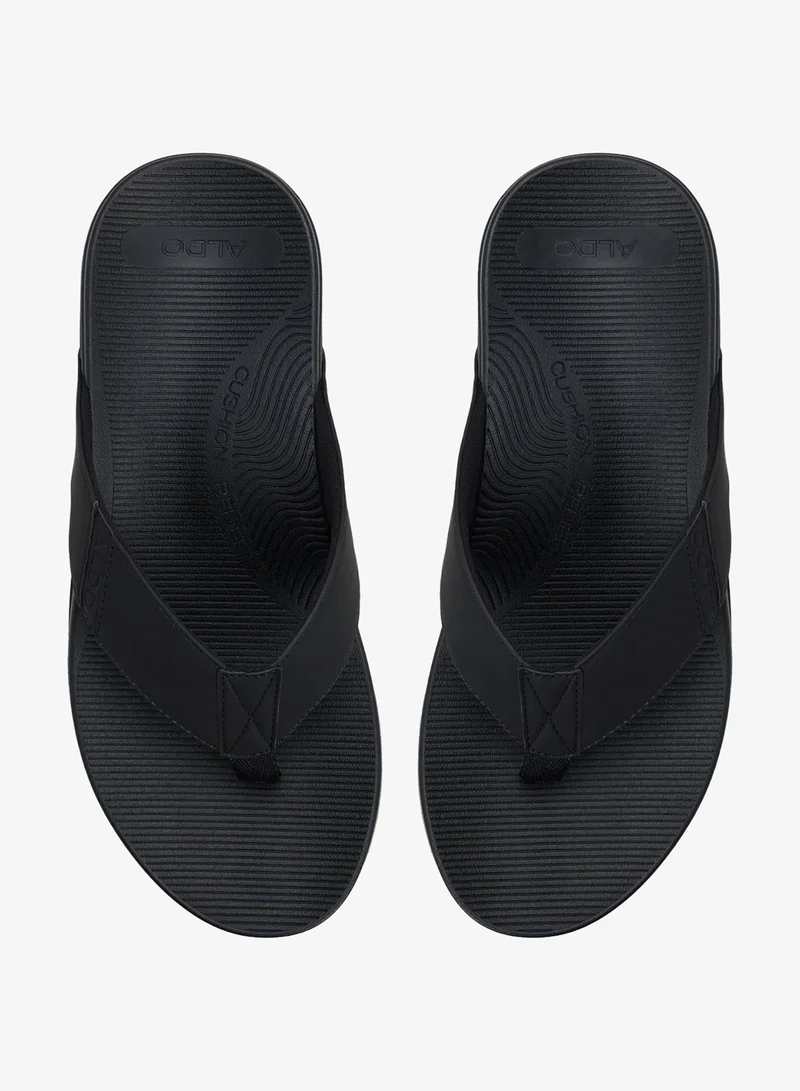 ALDO BLACK Thong Slides Filp Flops for Men | Best Price UAE